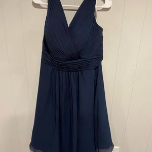 KF Bridal navy blue bridesmaid dress